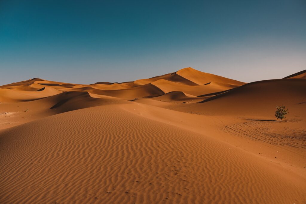 Désert du Maroc au crépuscule, itinéraire personnalisé SéMa